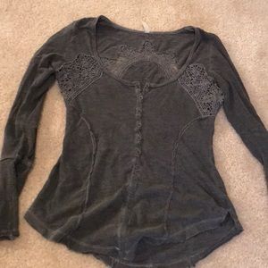 Free people crochet t shirt